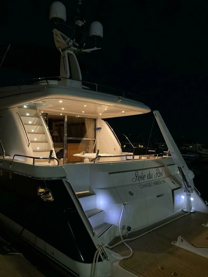 a space shuttle on a platform aboard JOIE DU ROI Yacht for Sale