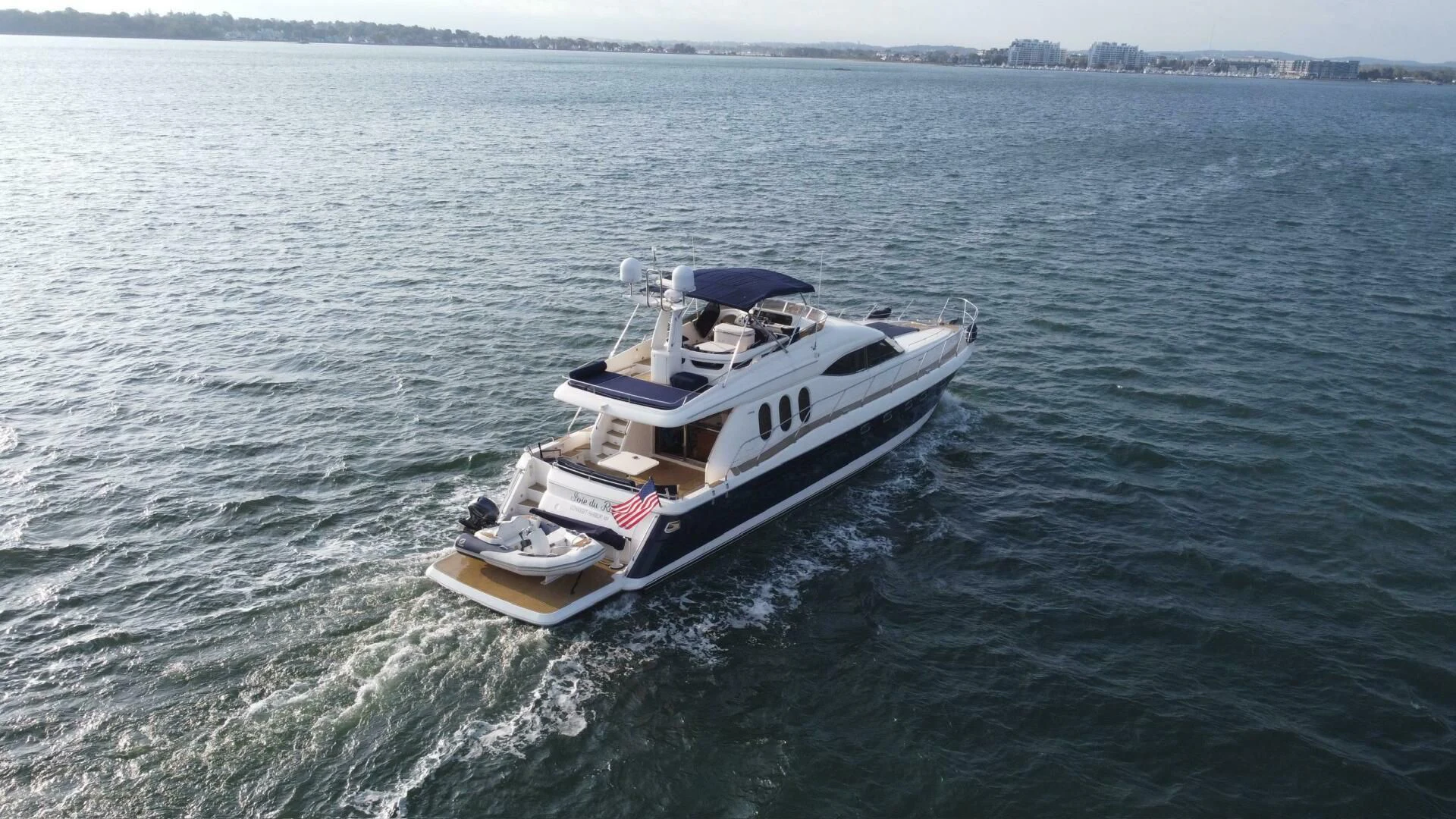 a boat in the water aboard JOIE DU ROI Yacht for Sale