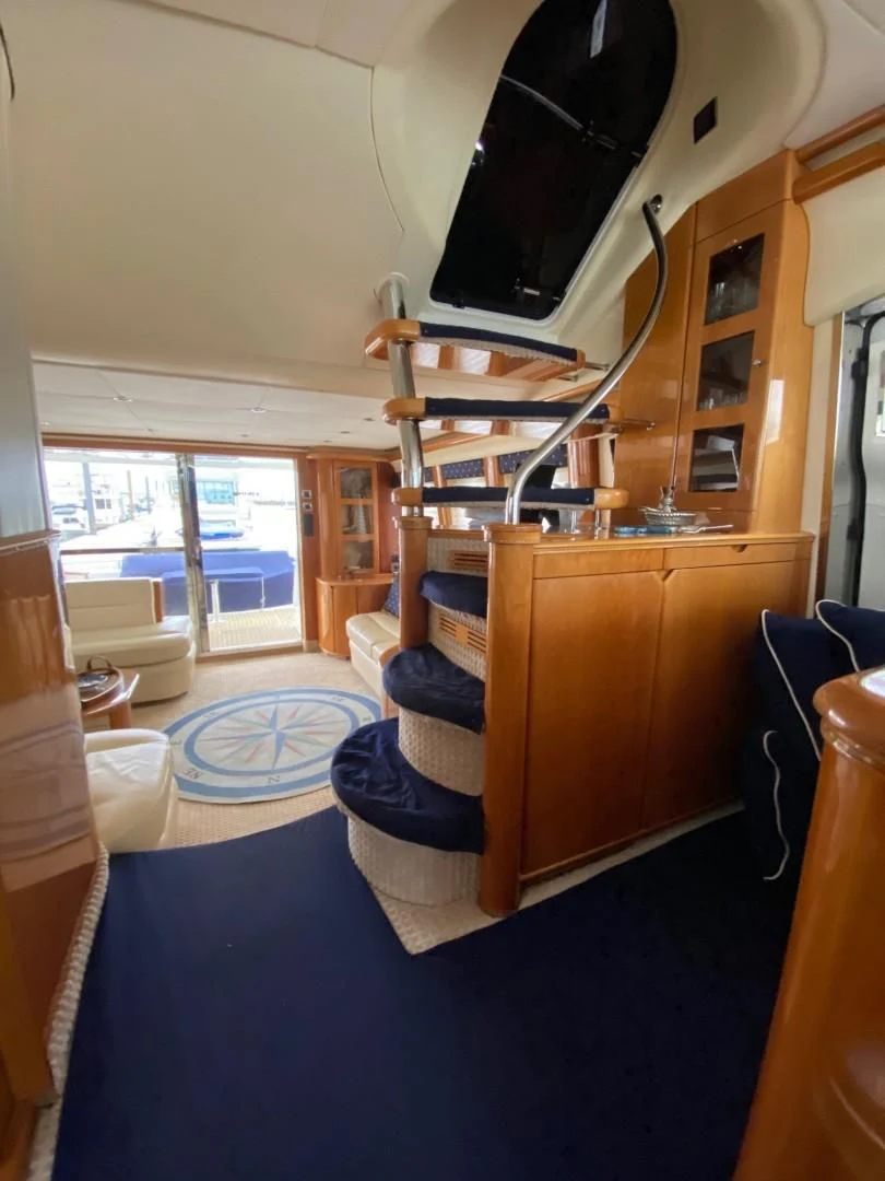 a room with a desk and a chair aboard JOIE DU ROI Yacht for Sale