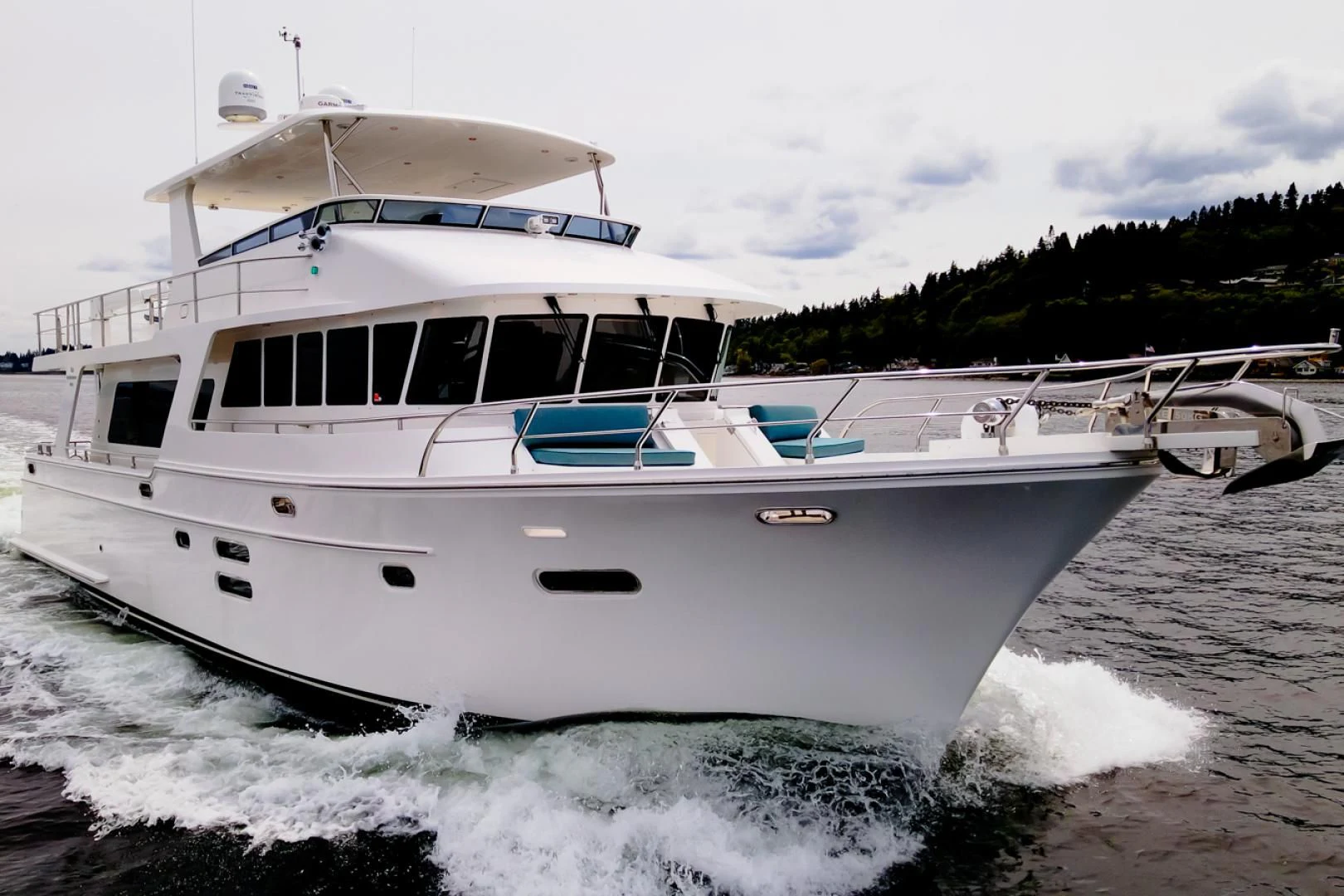 a boat on the water aboard MAHALO Yacht for Sale
