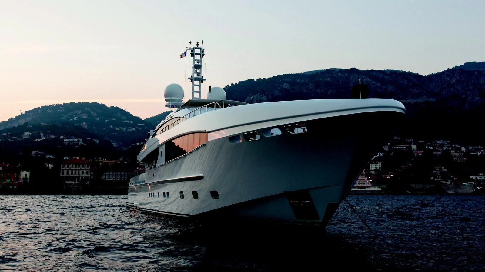 a ship in the water aboard TAURICA Yacht for Sale