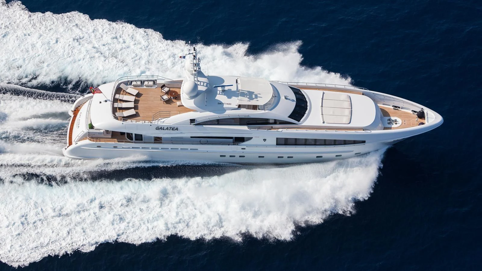 a space ship in the sky aboard TAURICA Yacht for Sale