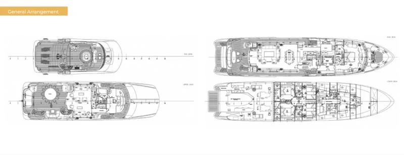 diagram aboard ALLORA Yacht for Sale