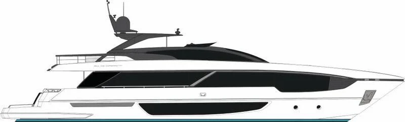 a black and white photo of a white car aboard LEMON NOT LIME Yacht for Sale