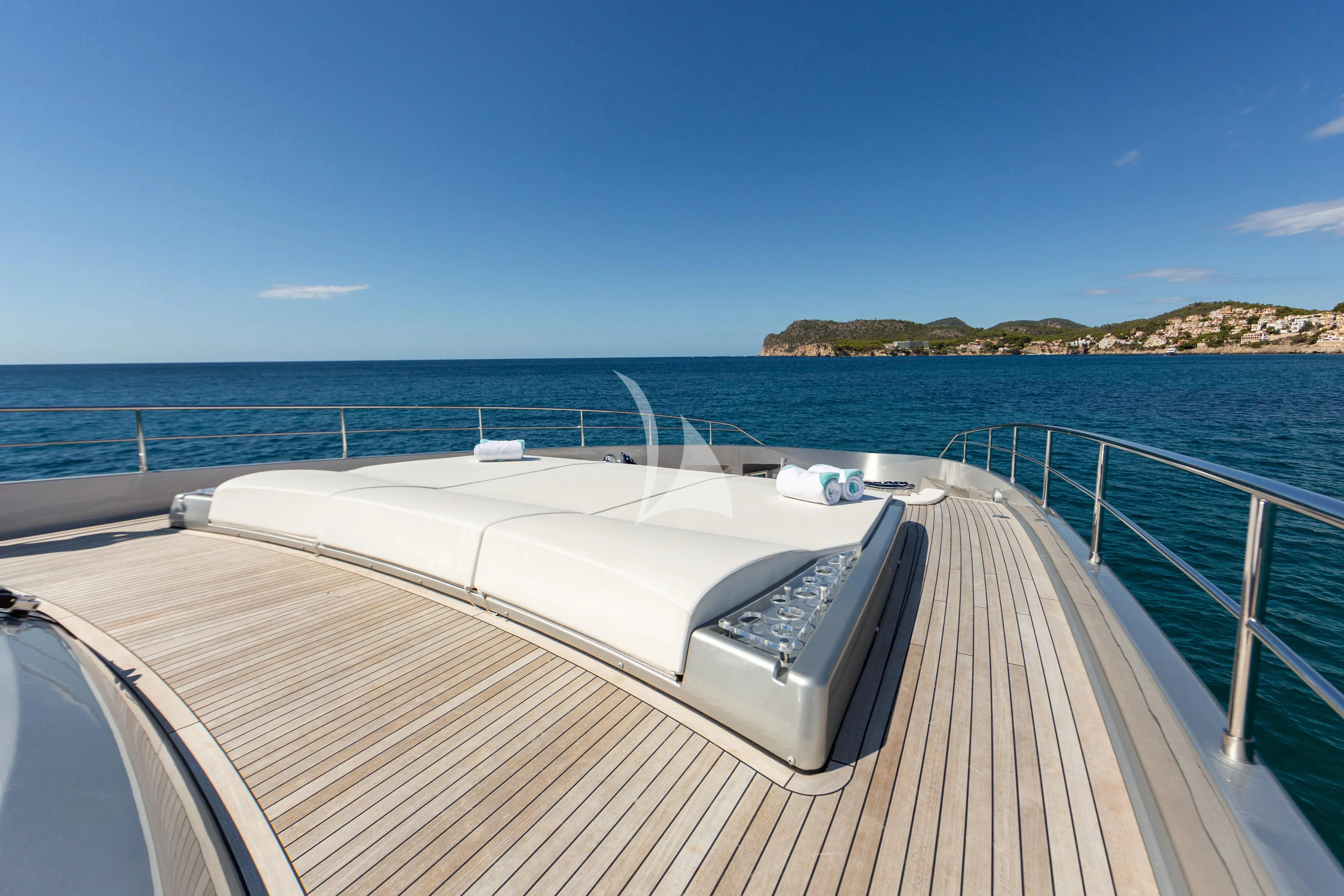 a boat on a body of water aboard LEMON NOT LIME Yacht for Sale