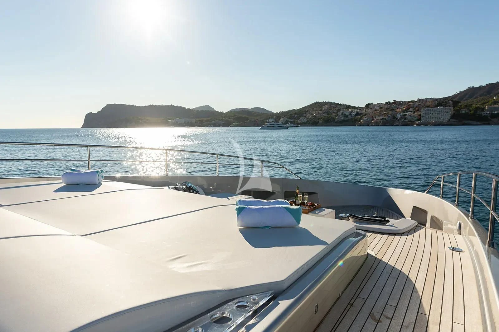 a boat on the water aboard LEMON NOT LIME Yacht for Sale