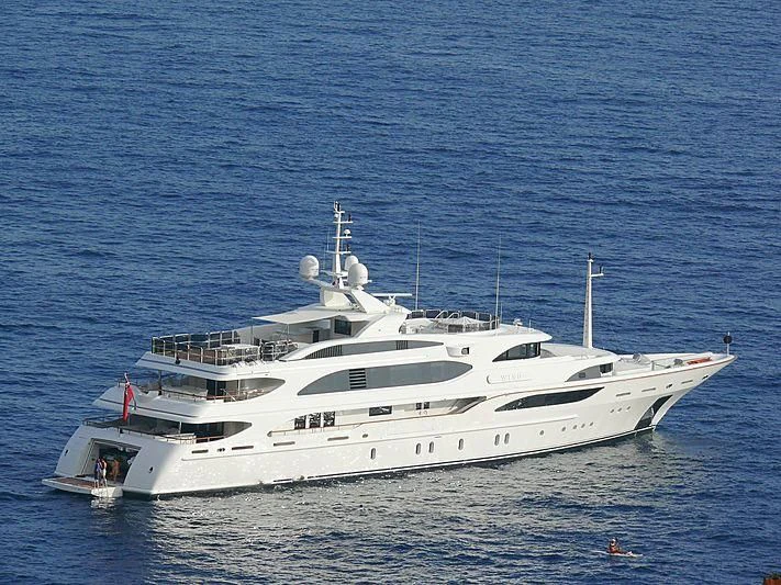 a white yacht in the water aboard GALKYNYS Yacht for Sale