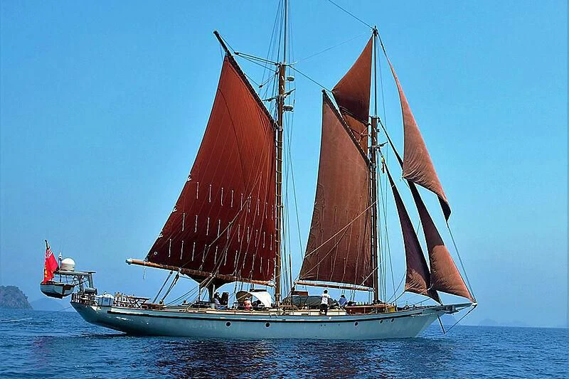 a sailboat on the water aboard DALLINGHOO Yacht for Sale