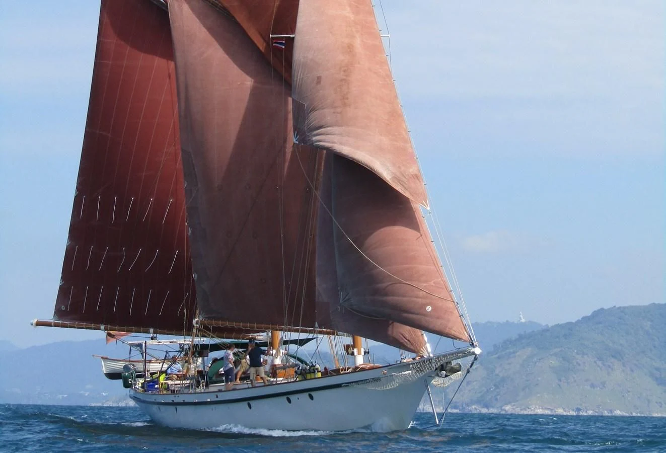 a boat with people on it aboard DALLINGHOO Yacht for Sale