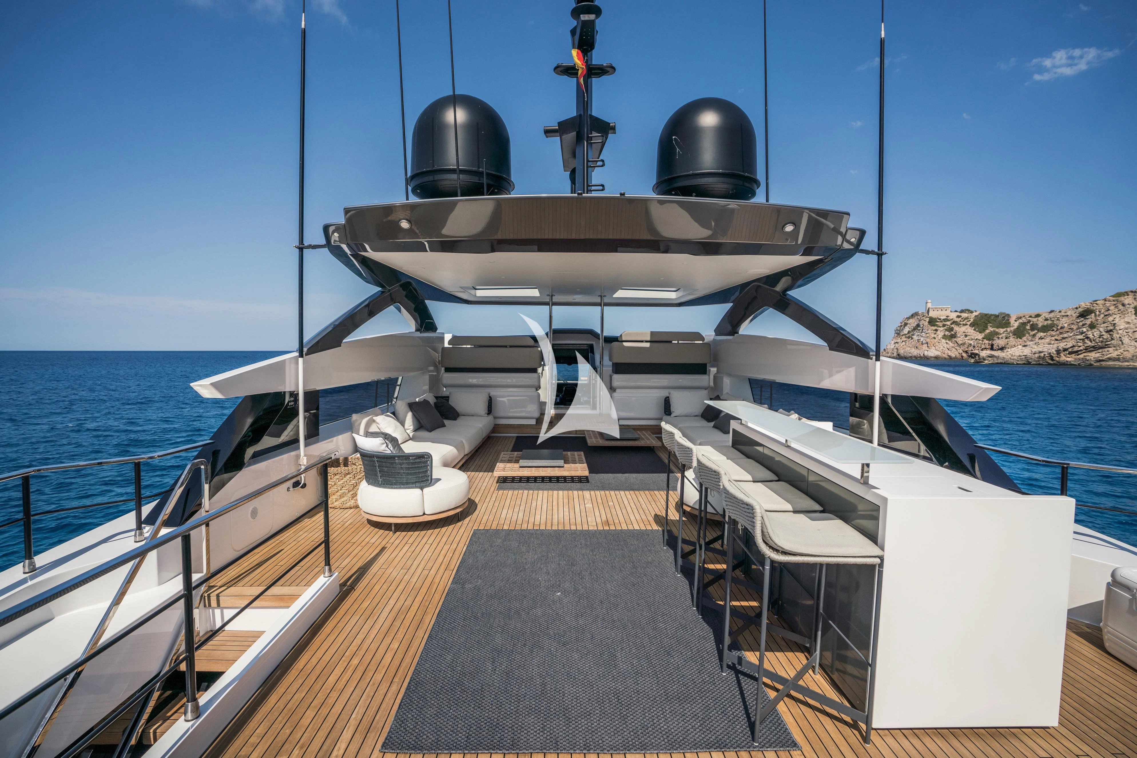 a boat on a deck aboard ALVIUM Yacht for Sale