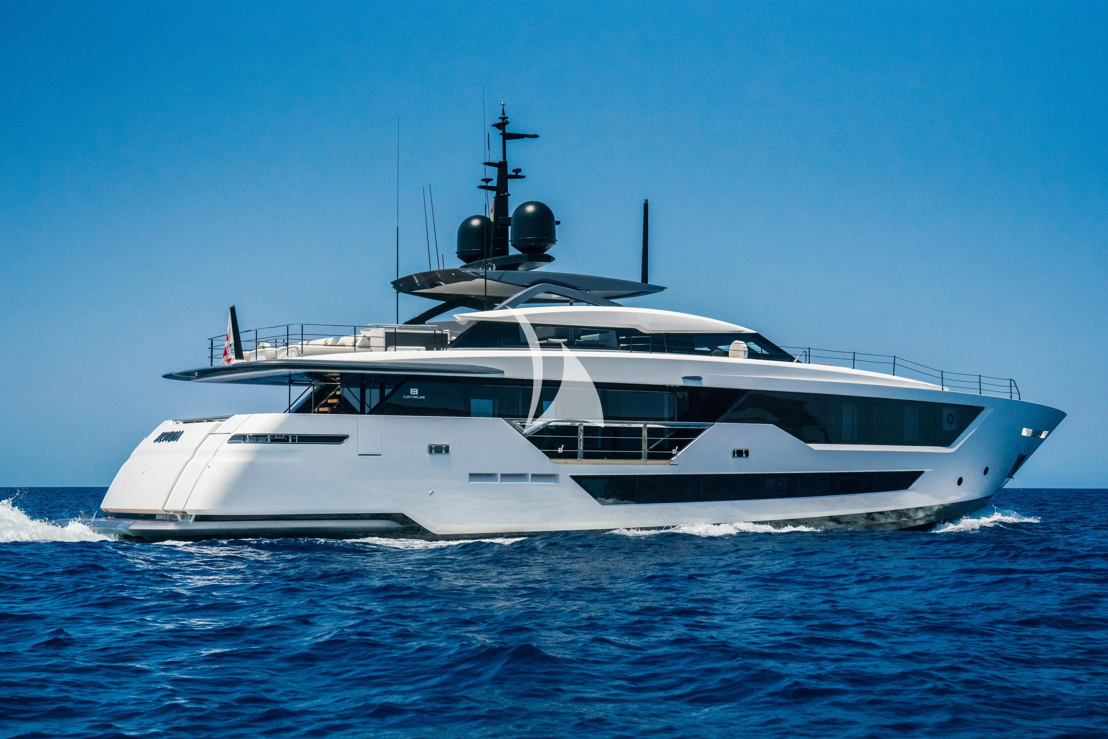 a large white yacht aboard ALVIUM Yacht for Sale