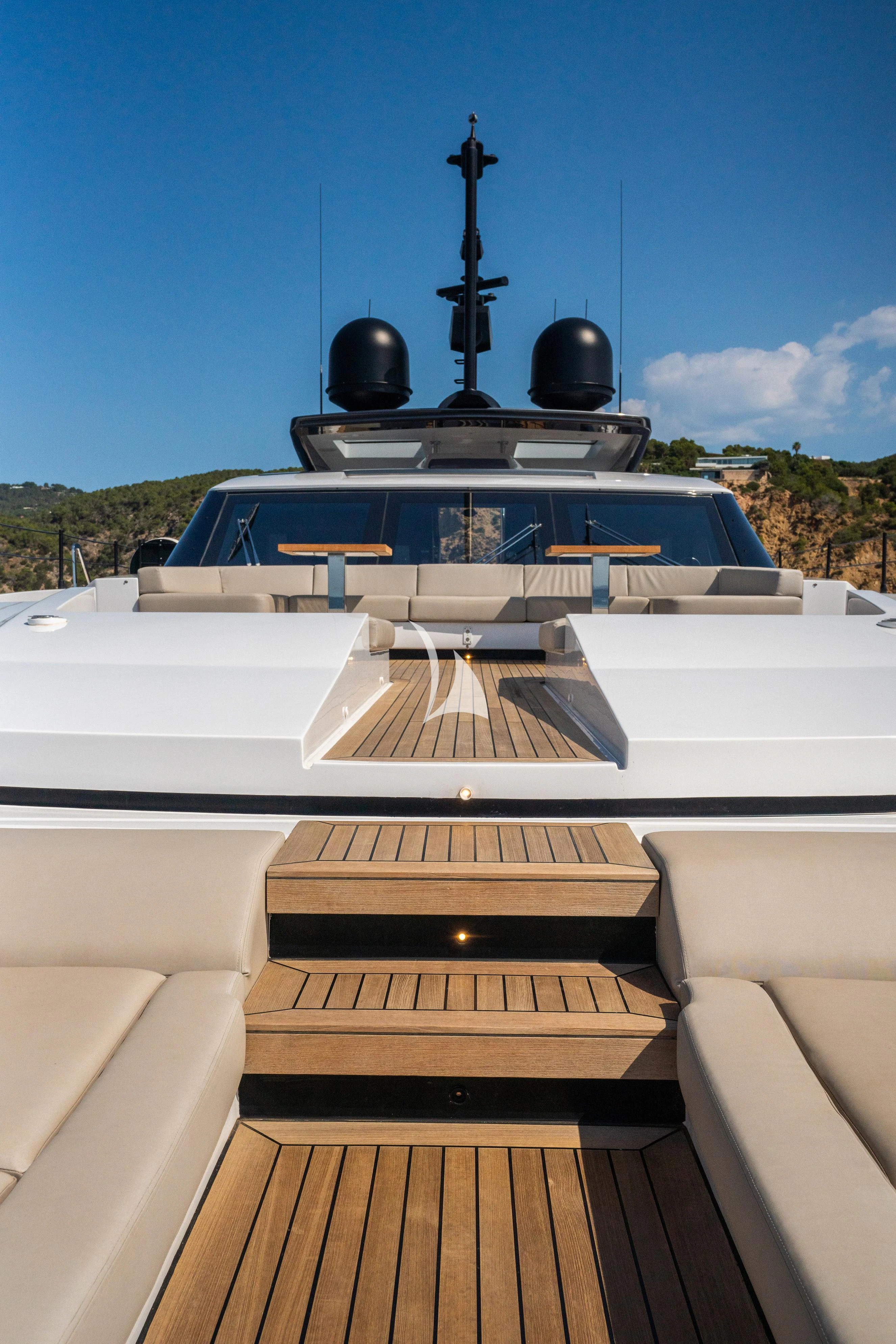a boat with a large ship on it aboard ALVIUM Yacht for Sale