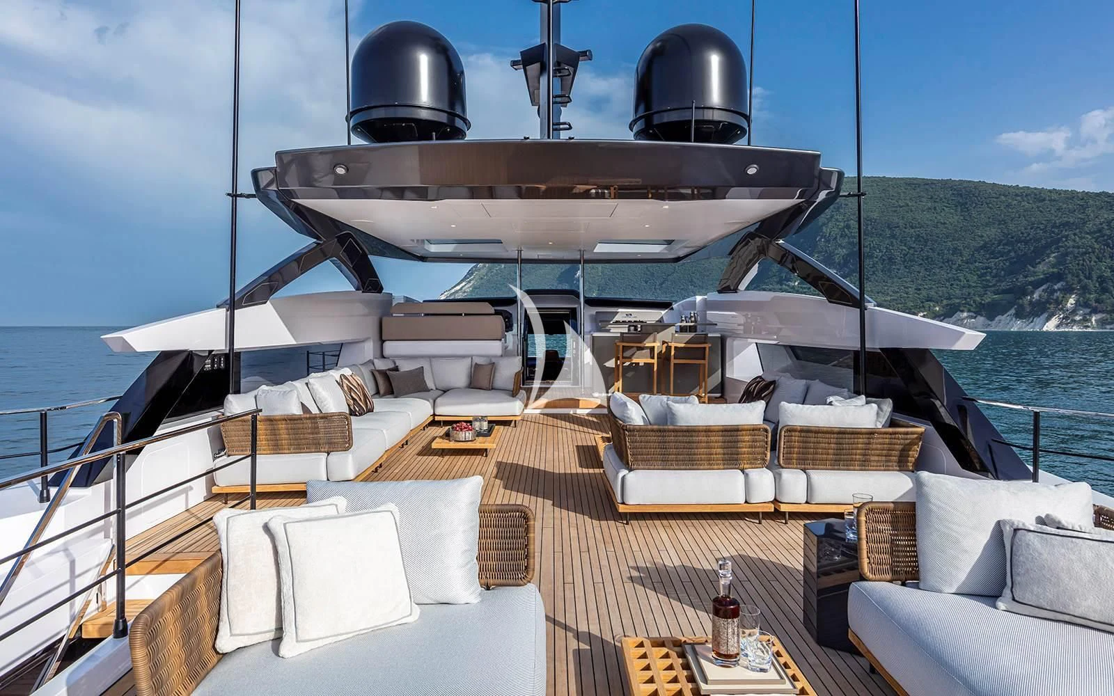 a boat on a deck aboard ALVIUM Yacht for Sale