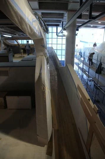 a large room with several stairs aboard DOLCE VITA Yacht for Sale