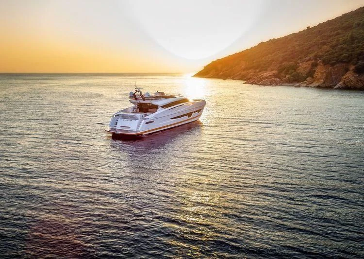 a boat on the water aboard DOLCE VITA Yacht for Sale