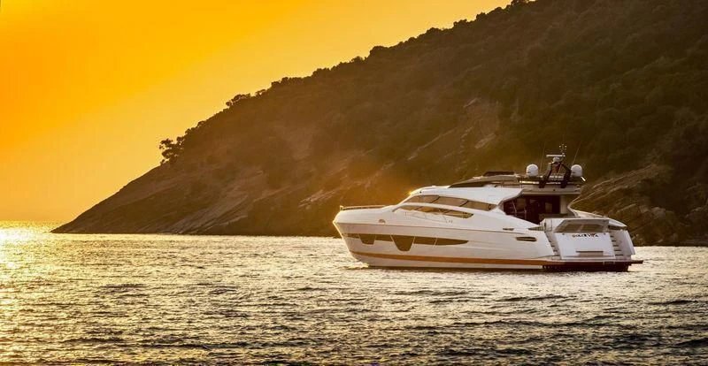 a boat on the water aboard DOLCE VITA Yacht for Sale