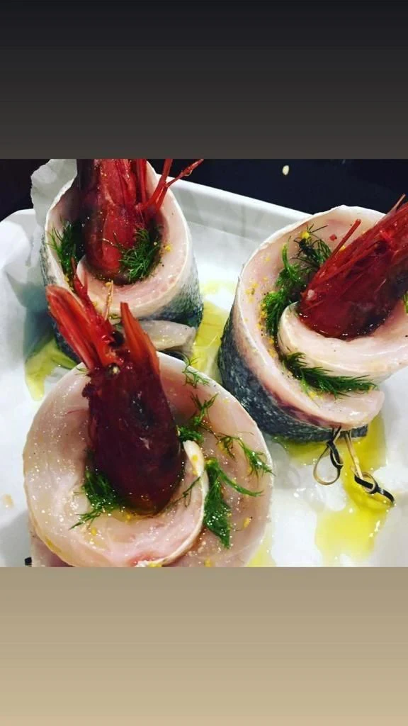 a plate of food aboard H&CO Yacht for Sale