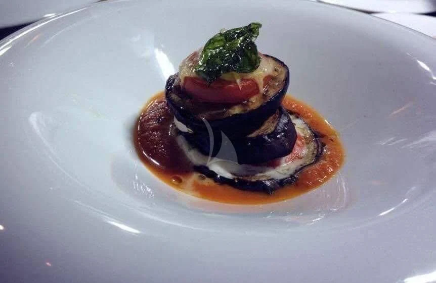 a plate of food aboard H&CO Yacht for Sale