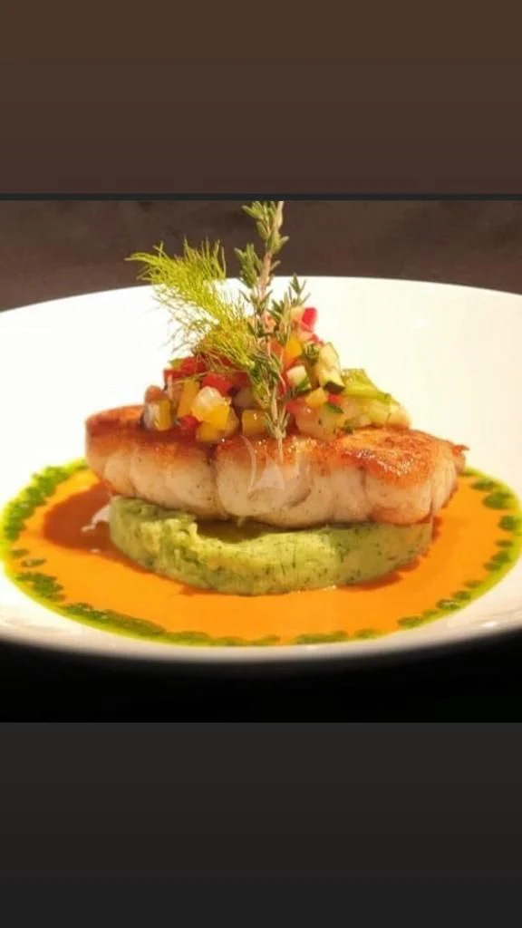 a plate of food aboard H&CO Yacht for Sale