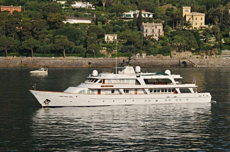 a boat on the water aboard BIG EAGLE Yacht for Sale