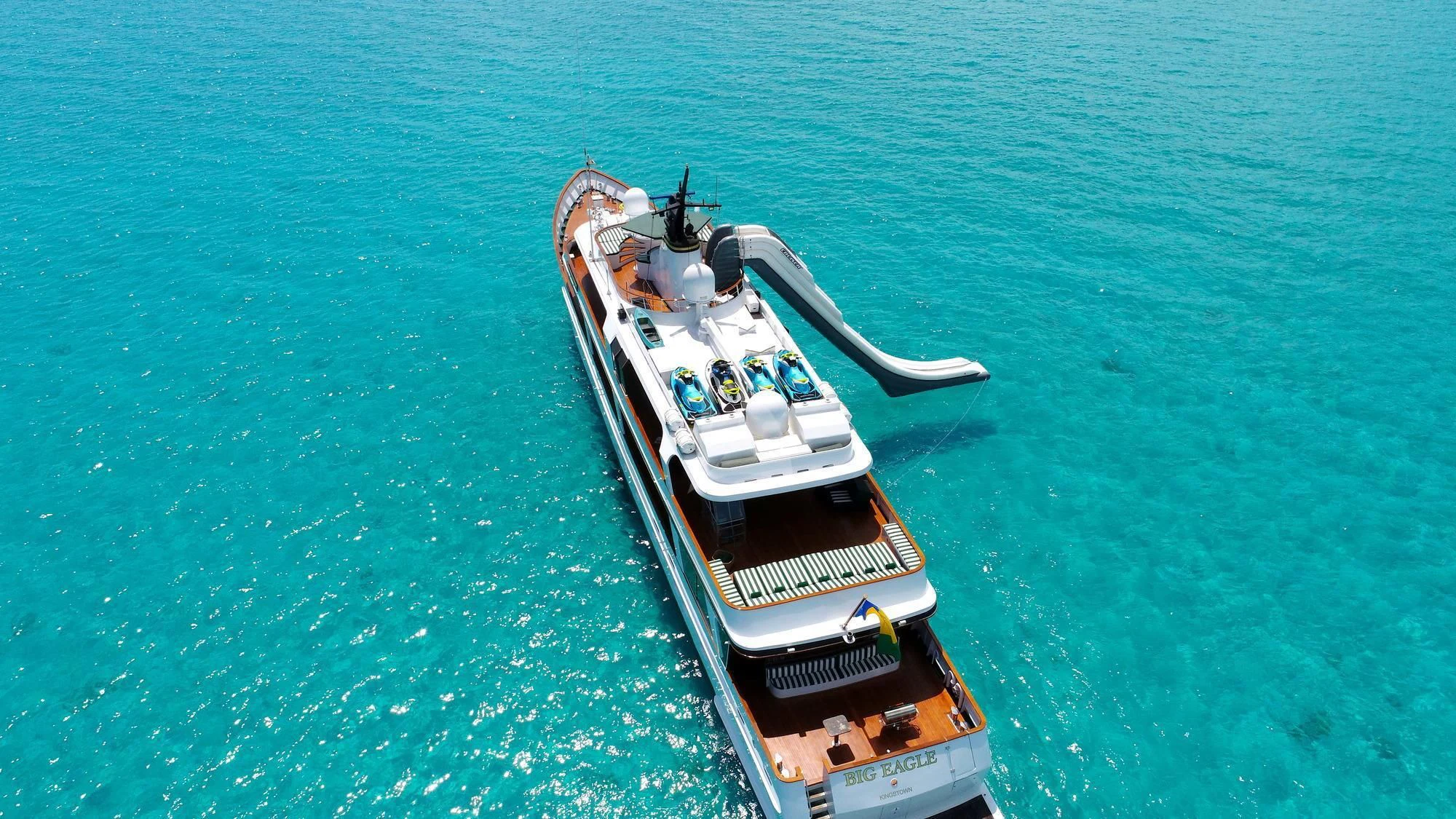 a boat in the water aboard BIG EAGLE Yacht for Sale