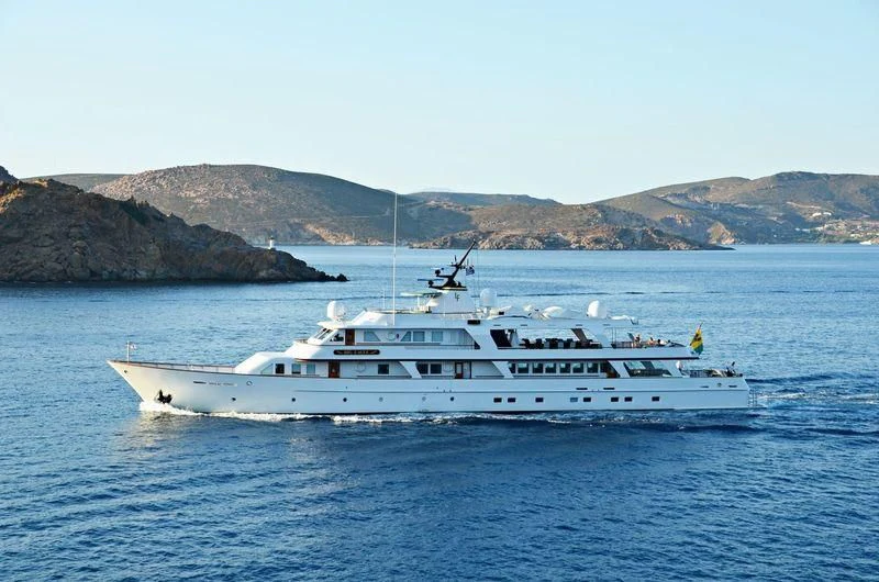 a boat in the water aboard BIG EAGLE Yacht for Sale