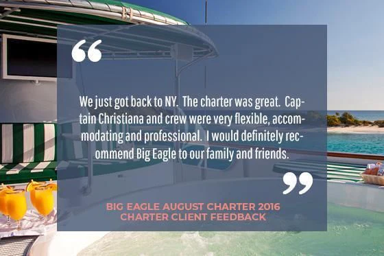 a sign on a boat aboard BIG EAGLE Yacht for Sale