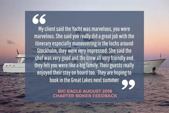 text aboard BIG EAGLE Yacht for Sale