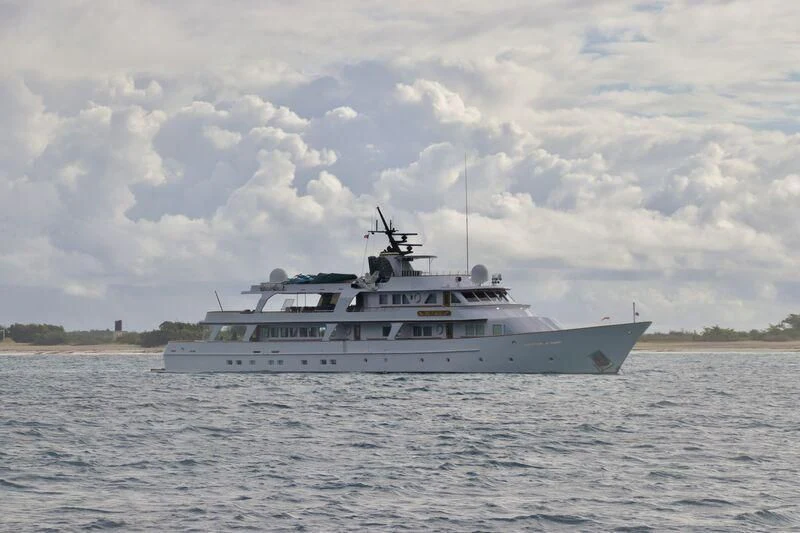 a boat in the water aboard BIG EAGLE Yacht for Sale