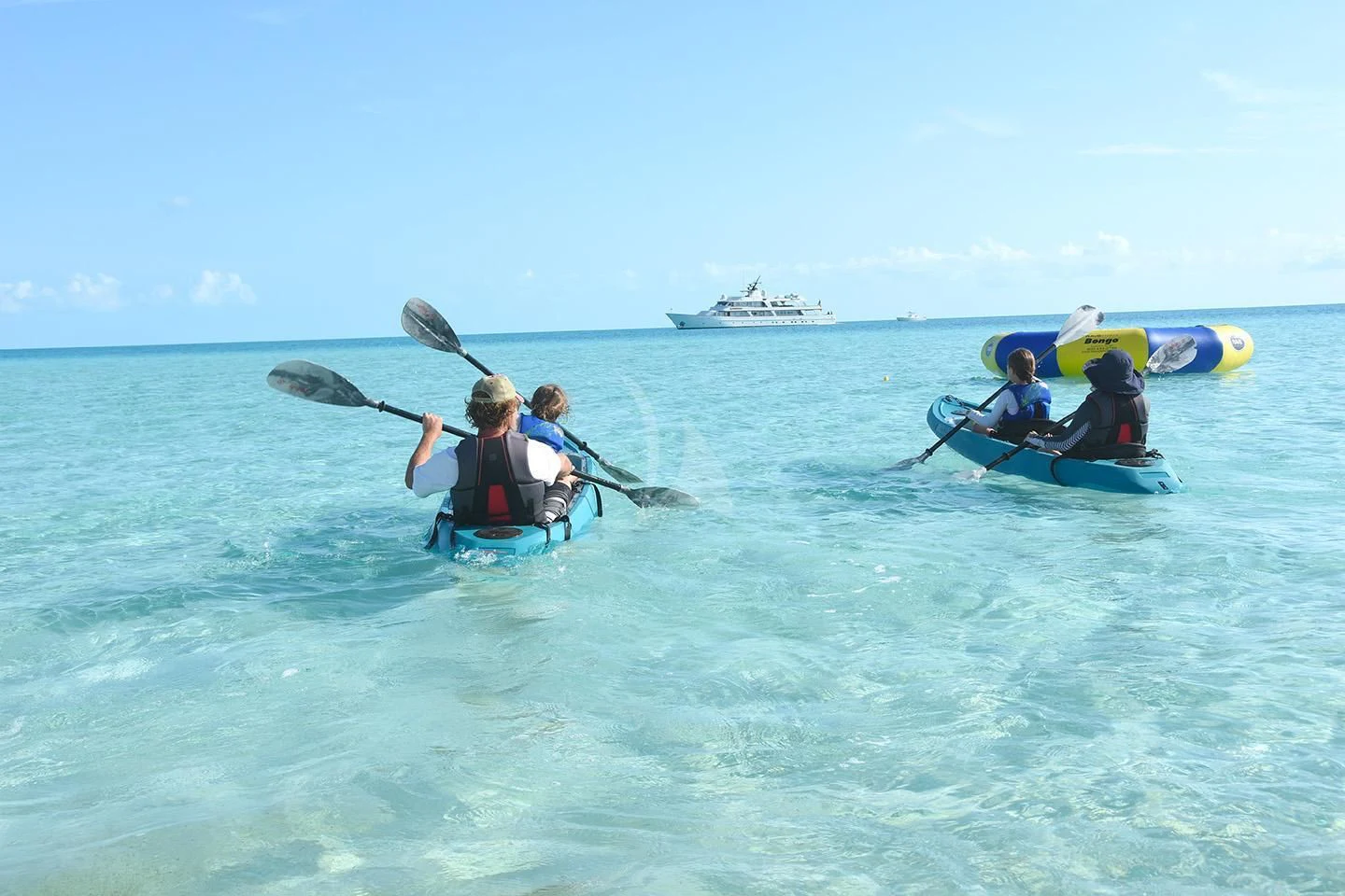 a group of people in a boat aboard BIG EAGLE Yacht for Sale