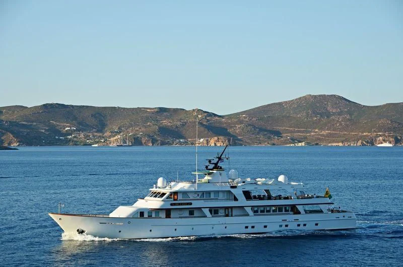 a boat in the water aboard BIG EAGLE Yacht for Sale
