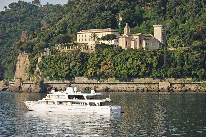 a boat on the water aboard BIG EAGLE Yacht for Sale