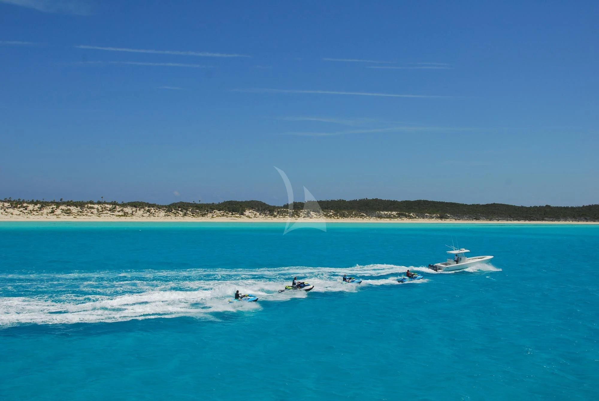 a body of water with a boat in it aboard BIG EAGLE Yacht for Sale