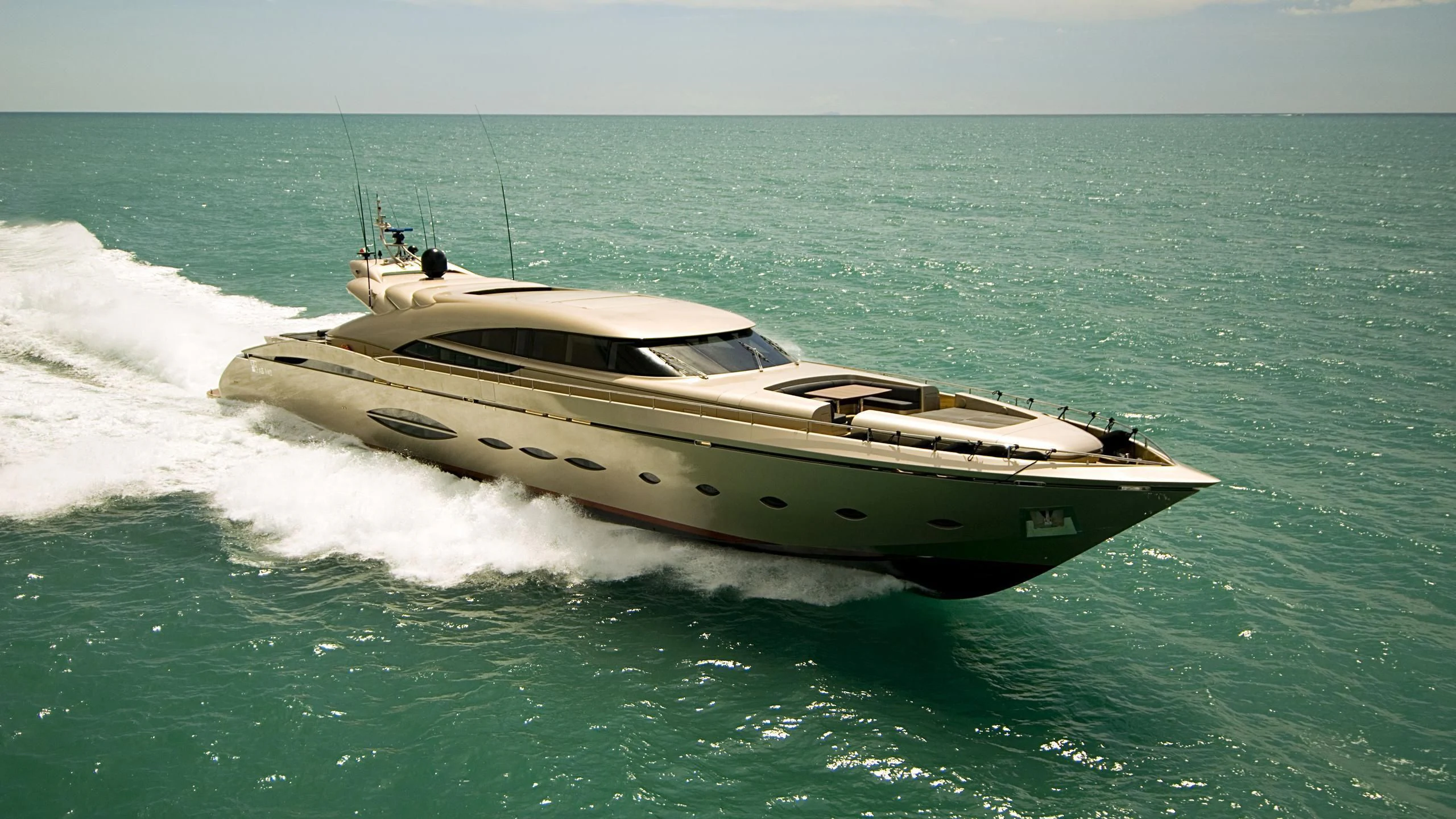 a boat on the water aboard BLUE DEVIL Yacht for Sale