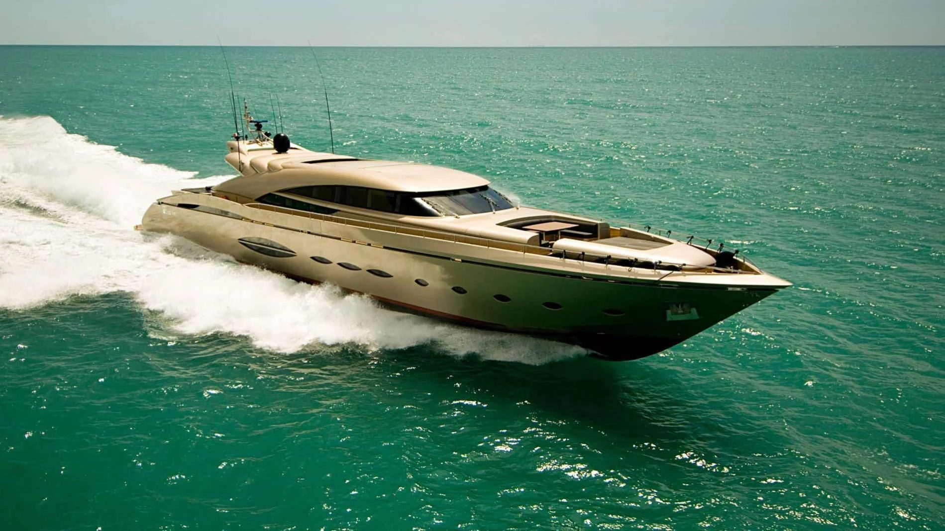 a boat on the water aboard BLUE DEVIL Yacht for Sale