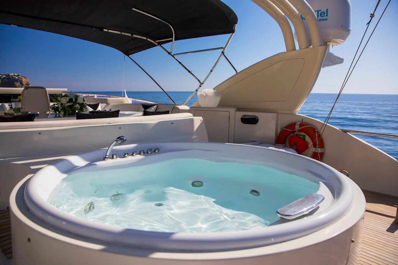 a boat on the water aboard SERAPH PRIMERO Yacht for Sale