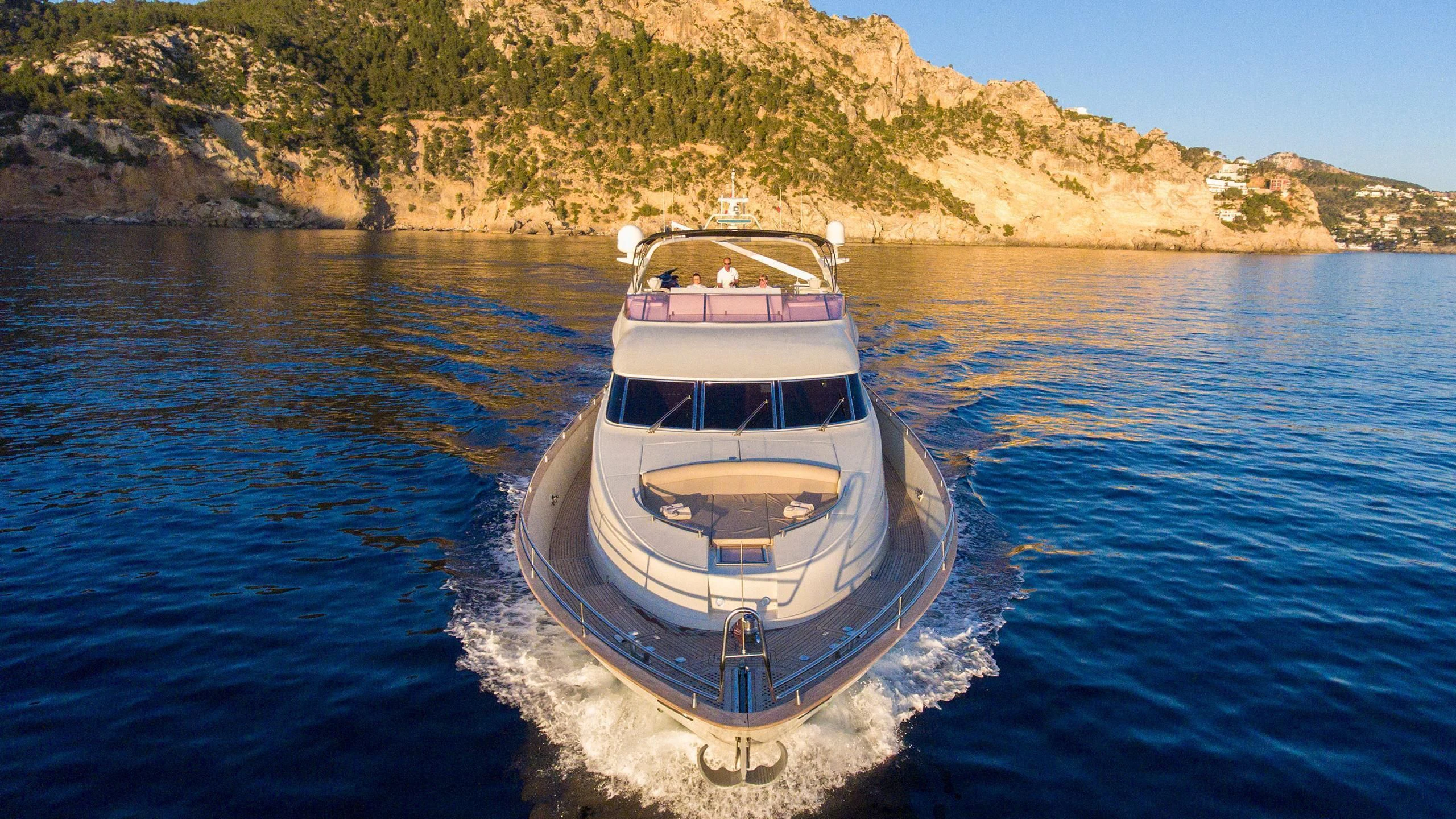 a boat on the water aboard SERAPH PRIMERO Yacht for Sale