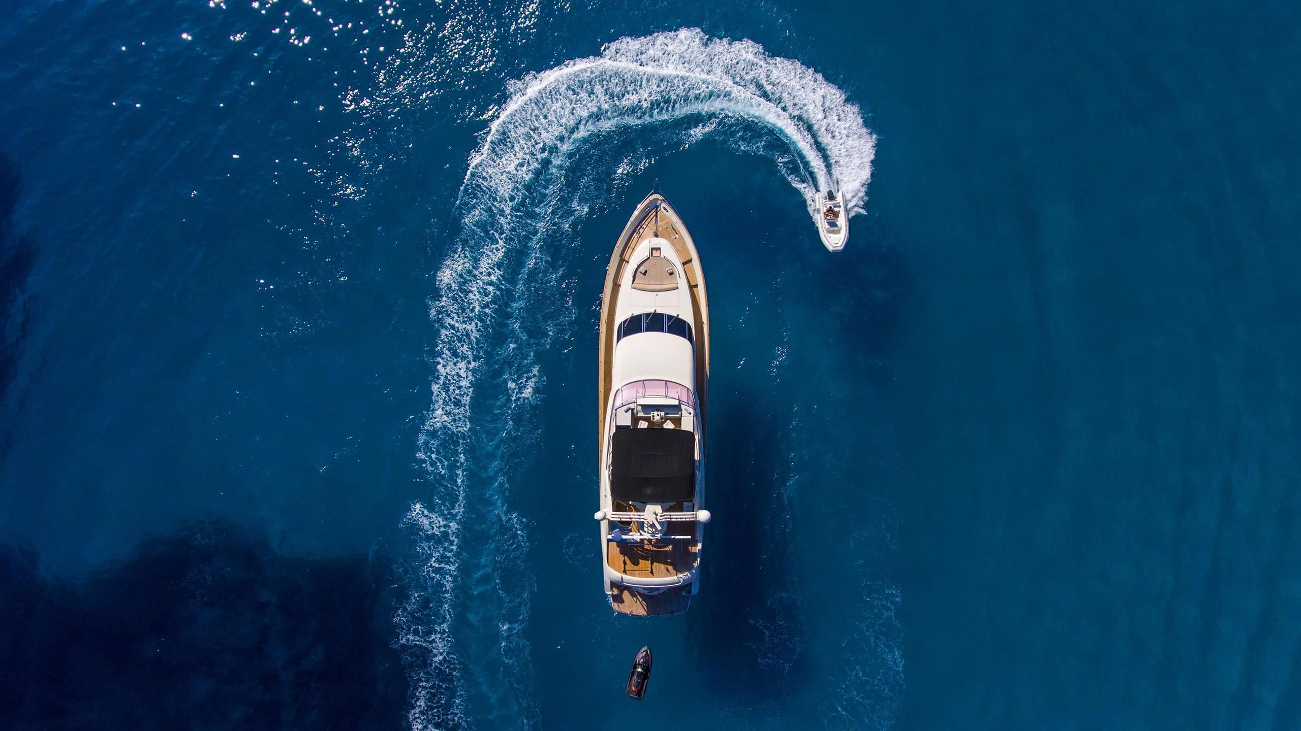 a boat in the water aboard SERAPH PRIMERO Yacht for Sale