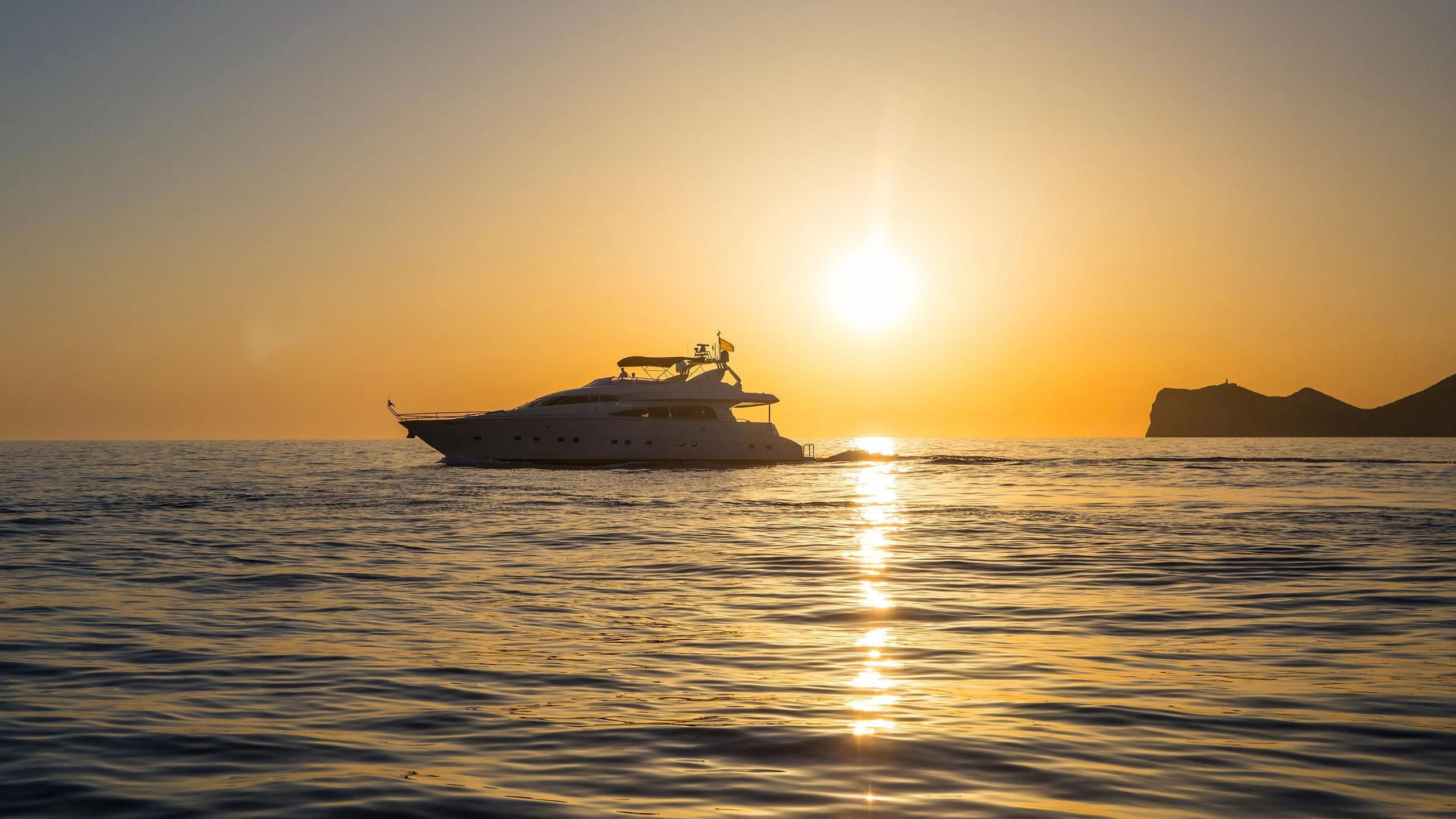 a boat in the water aboard SERAPH PRIMERO Yacht for Sale