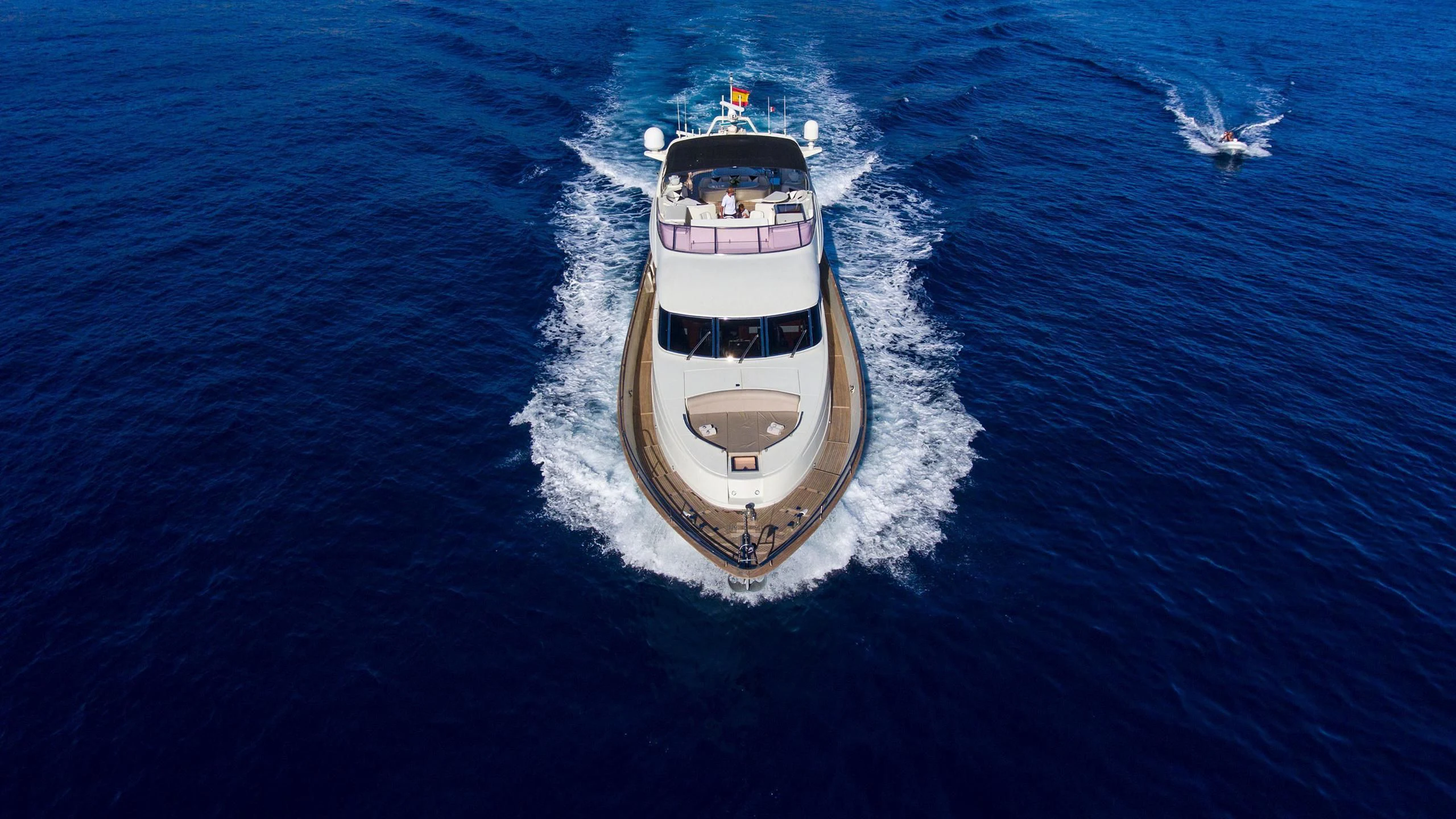 a boat in the water aboard SERAPH PRIMERO Yacht for Sale