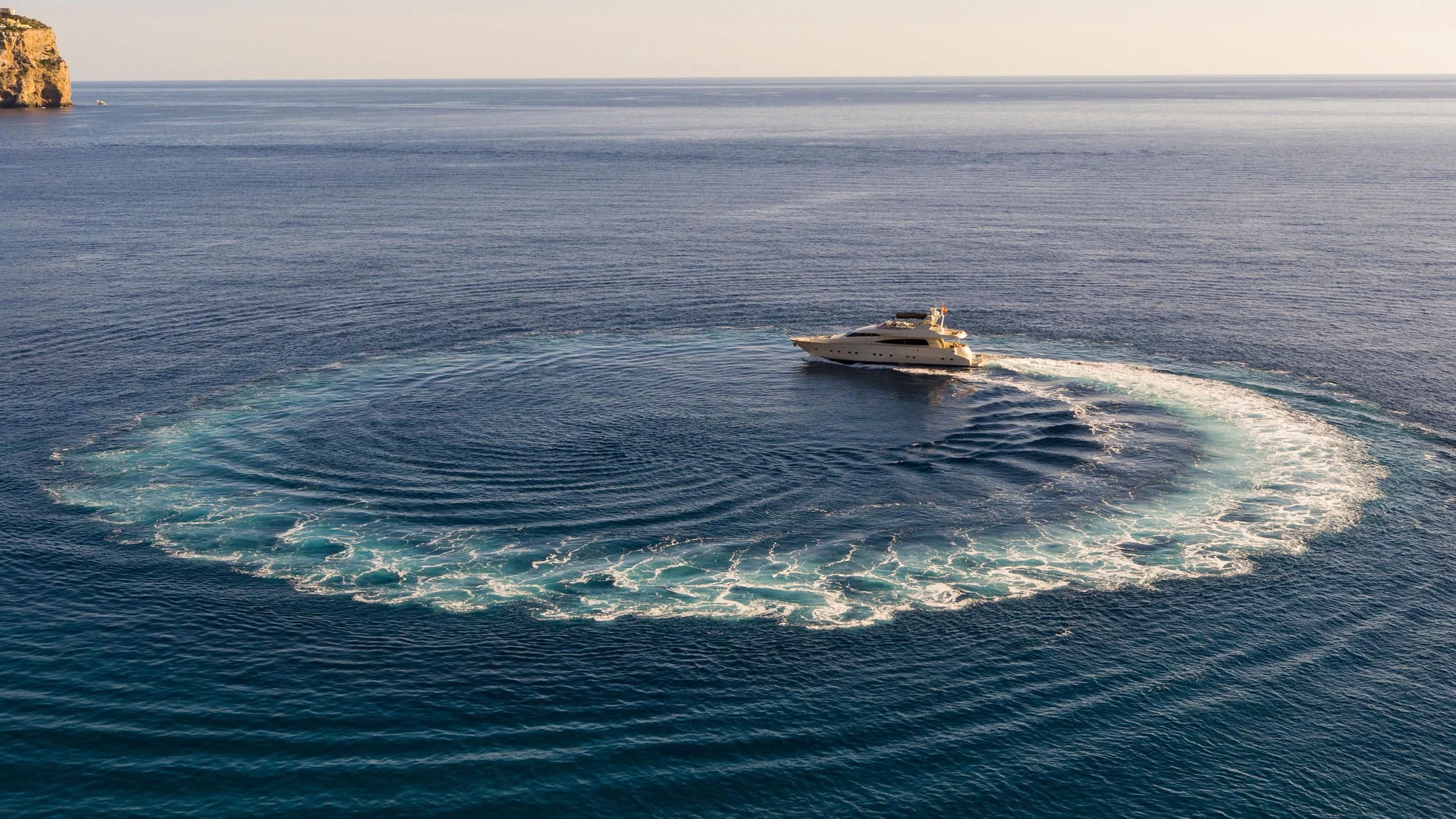 a boat on the water aboard SERAPH PRIMERO Yacht for Sale