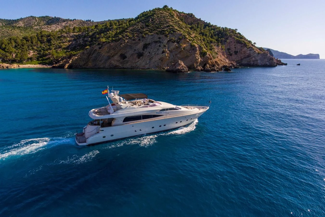 a boat on the water aboard SERAPH PRIMERO Yacht for Sale