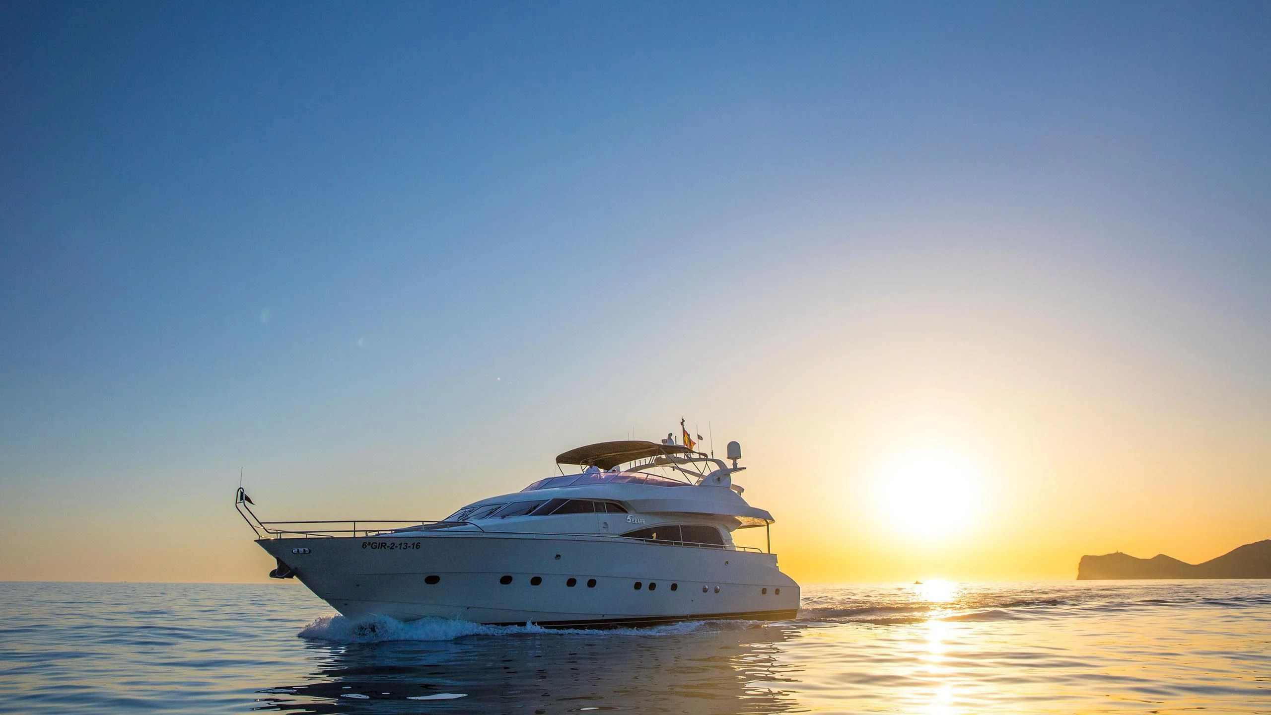 a boat on the water aboard SERAPH PRIMERO Yacht for Sale