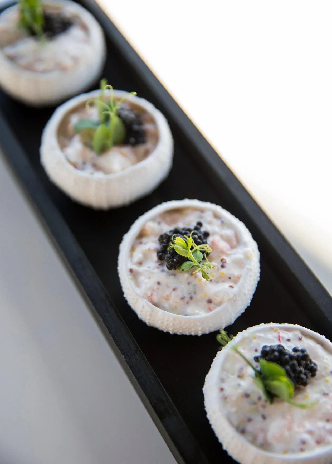 a group of bowls with food in them aboard SERAPH PRIMERO Yacht for Sale
