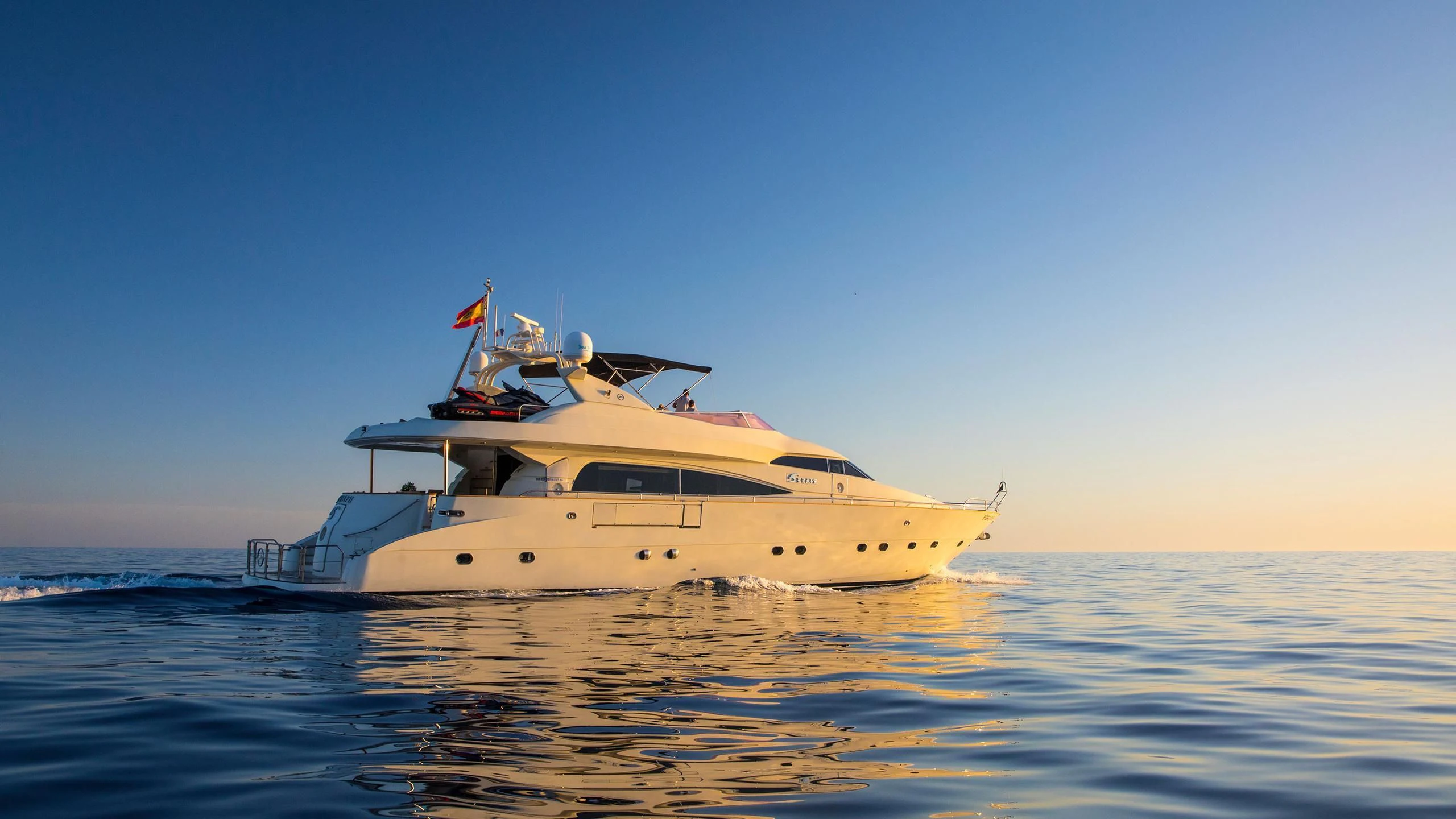 a boat on the water aboard SERAPH PRIMERO Yacht for Sale