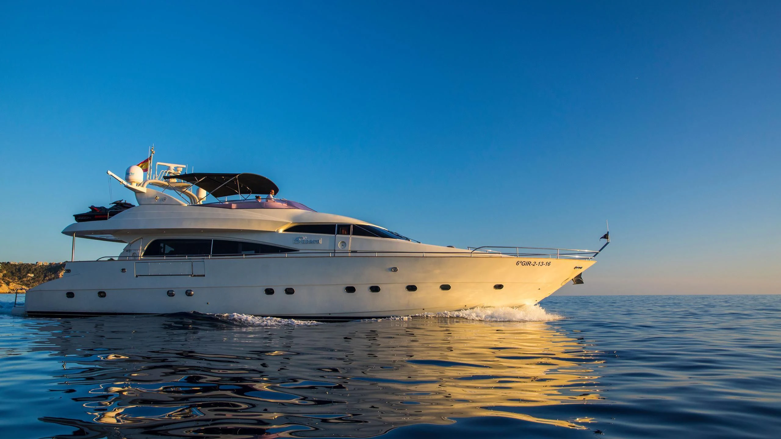 a boat on the water aboard SERAPH PRIMERO Yacht for Sale