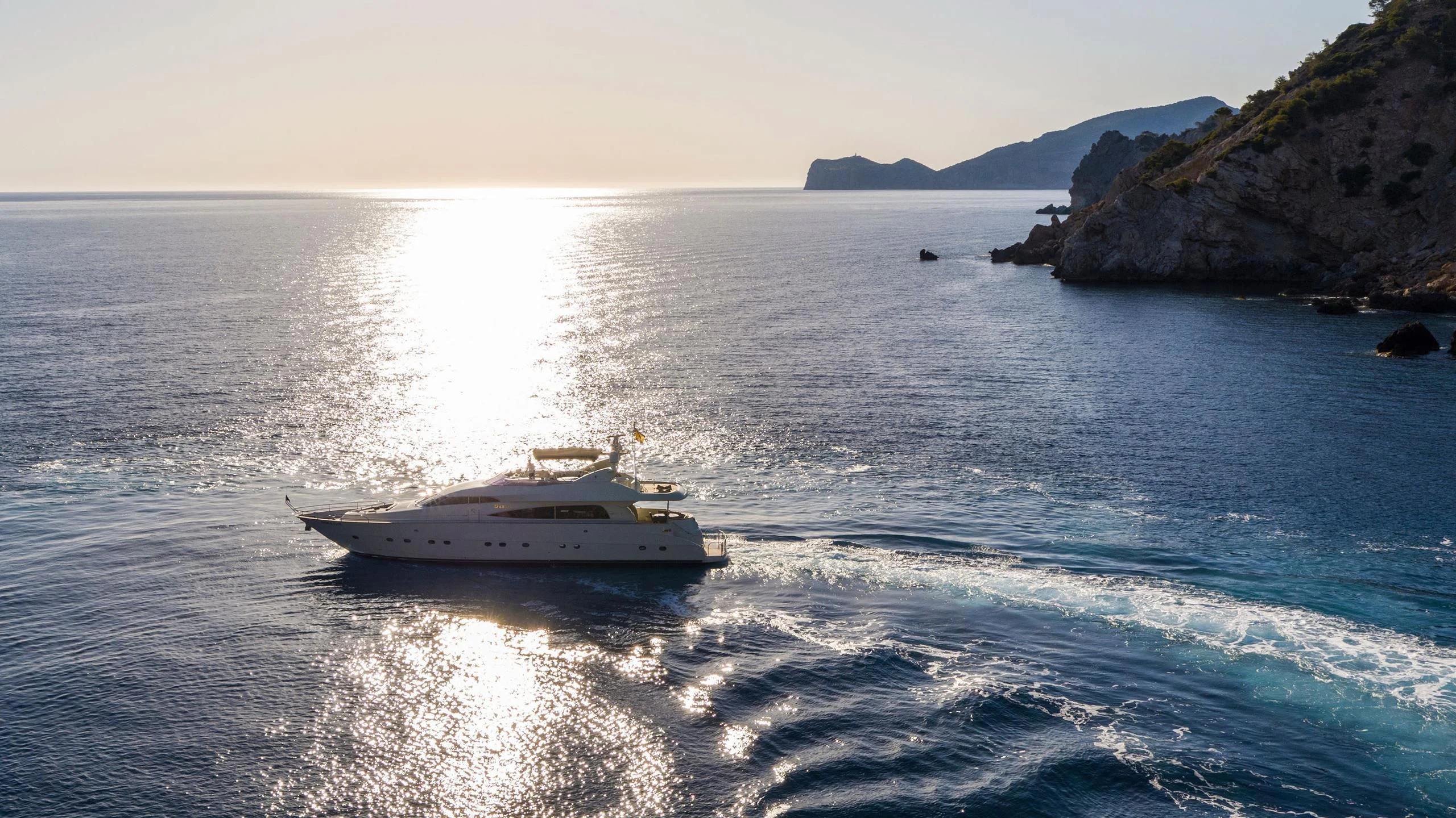 a boat on the water aboard SERAPH PRIMERO Yacht for Sale