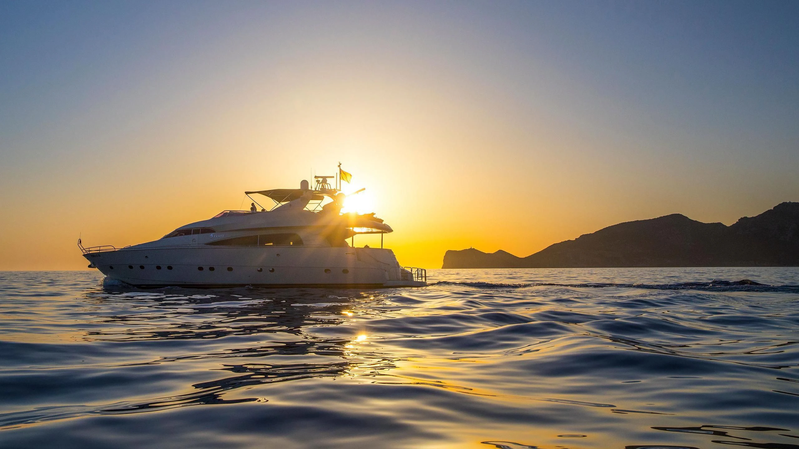 a boat on the water aboard SERAPH PRIMERO Yacht for Sale