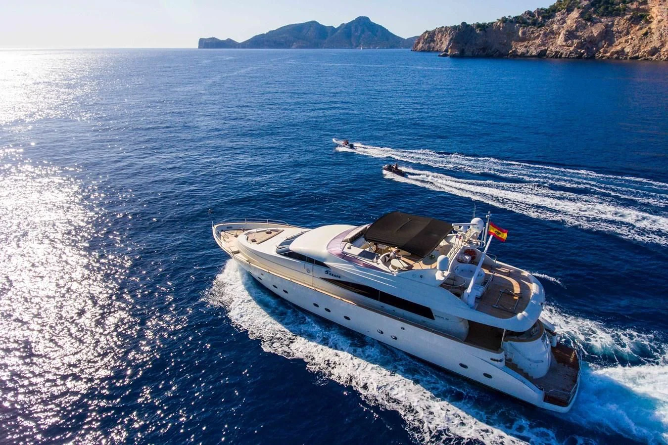 a boat on the water aboard SERAPH PRIMERO Yacht for Sale