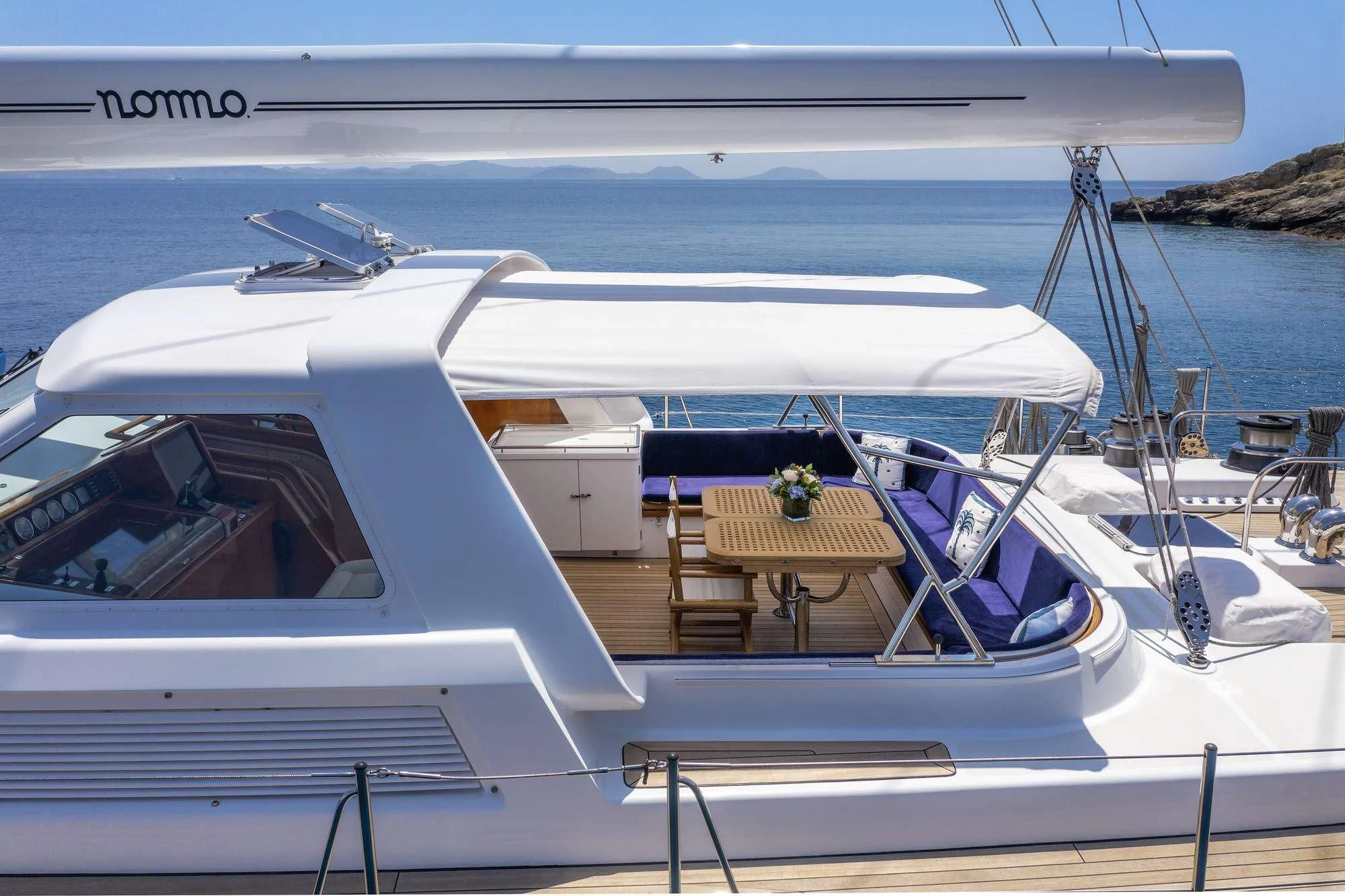 a boat on the water aboard NOMMO Yacht for Sale